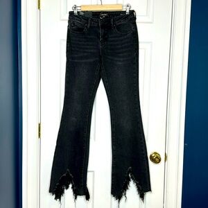 Dear John Black Distressed Flare Jeans